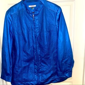 Blue plus size Jacket